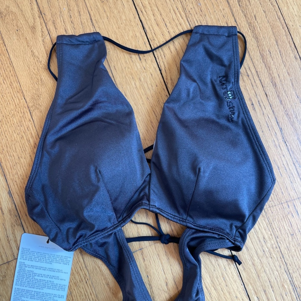 21gs Activewear "Natasha" Pole Swim Bodysuit in Dark Grey - NWT Multiple Sizes - Picture 8 of 10
